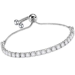 Sterling Silver Plated Tennis Bracelets for Women Girls