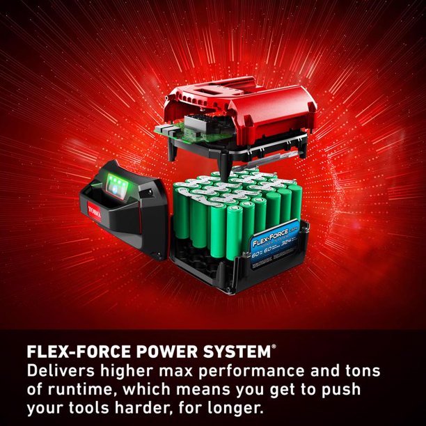 Flex-Force 60V Cordless 2-Tool Combo Kit 22 in. Recycler Walk Behind Lawn Mower & Leaf Blower w/Charger & Batteries - Image 5
