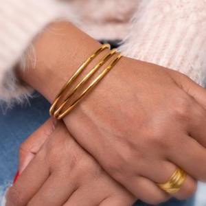 Gold Bangle Set | 18K Gold-Filled Bangles for women